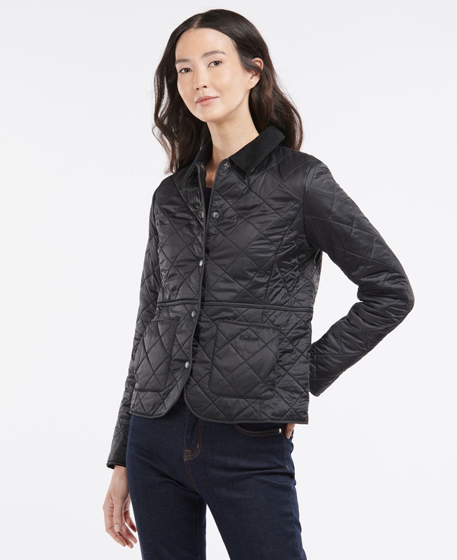 Veste Matelassée Barbour Steppjacke Deveron Polarquilt Noir Femme | UEQ-43916938