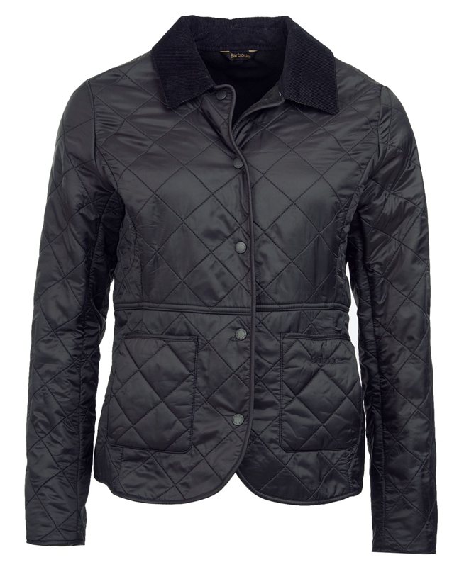 Veste Matelassée Barbour Steppjacke Deveron Polarquilt Noir Femme | UEQ-43916938