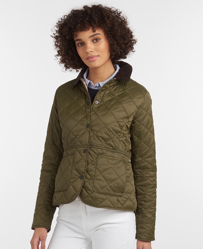 Veste Matelassée Barbour Steppjacke Deveron Vert Olive Femme | OEW-67715827