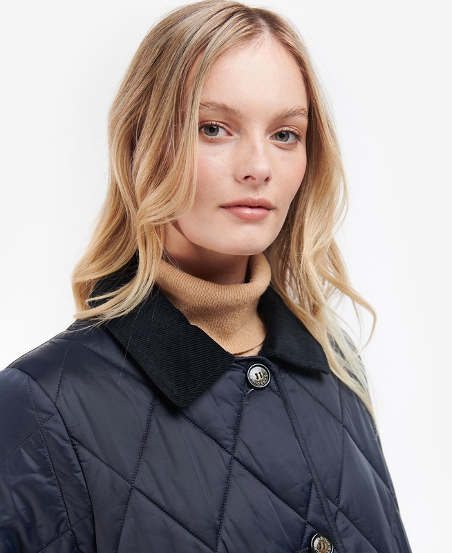 Veste Matelassée Barbour Bragar Bleu Marine Femme | MFW-66188183