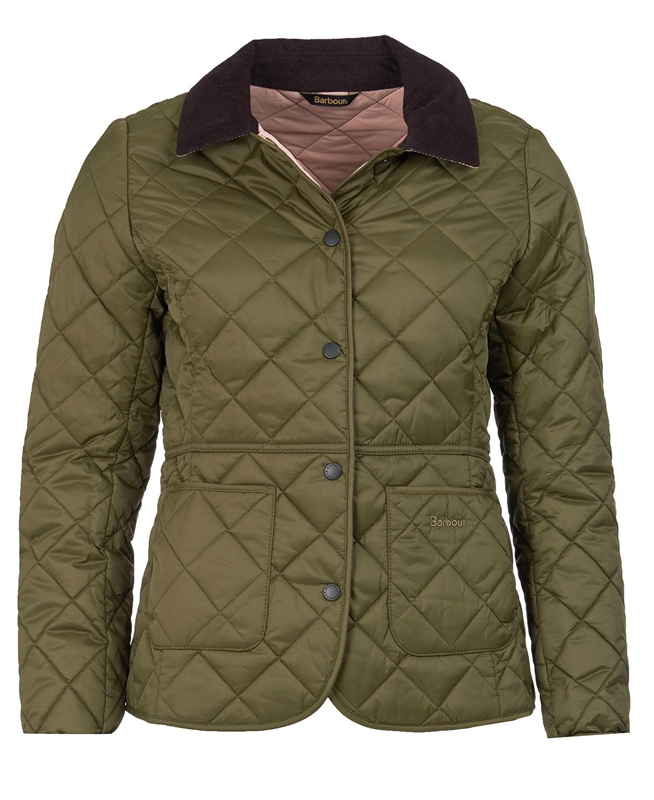 Veste Matelassée Barbour Steppjacke Deveron Vert Olive Femme | OEW-67715827