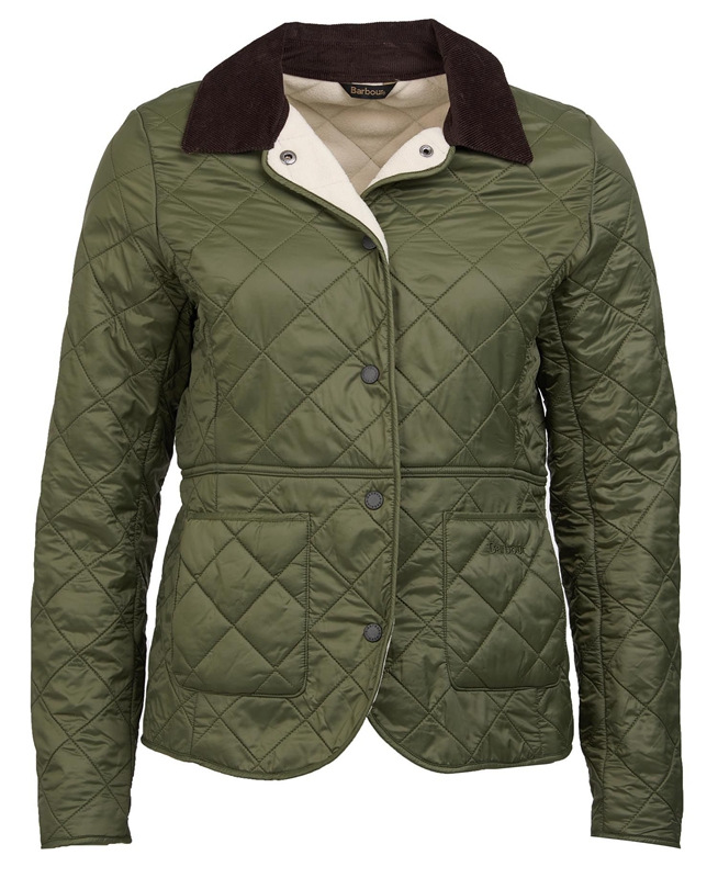 Veste Matelassée Barbour Steppjacke Deveron Polarquilt Vert Femme | QEL-93506521