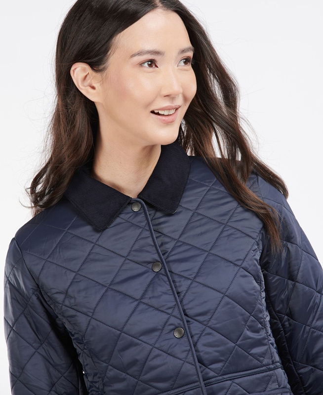 Veste Matelassée Barbour Steppjacke Deveron Polarquilt Bleu Femme | PBU-45565611