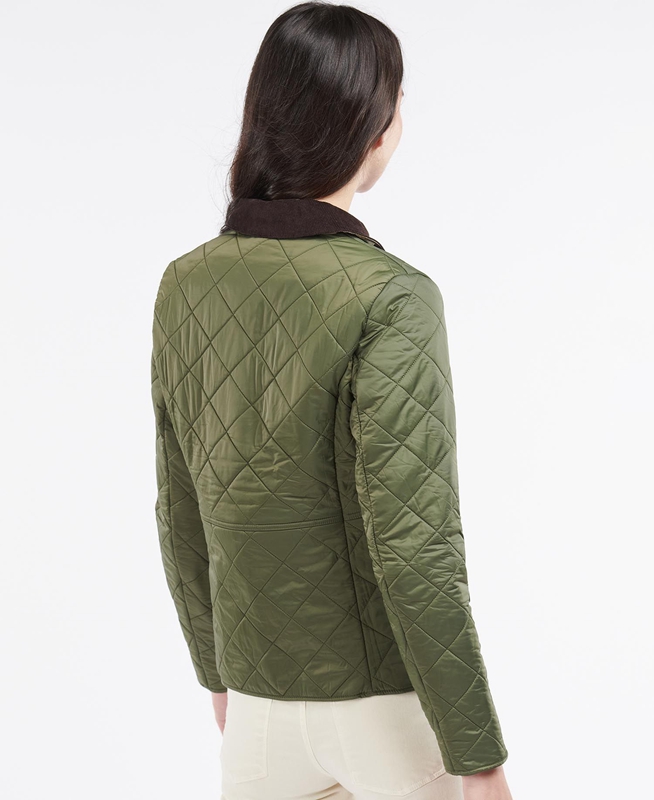 Veste Matelassée Barbour Steppjacke Deveron Polarquilt Vert Femme | QEL-93506521