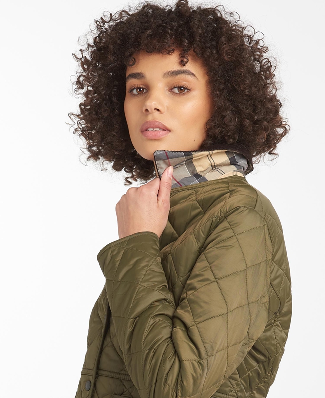 Veste Matelassée Barbour Steppjacke Deveron Vert Olive Femme | OEW-67715827