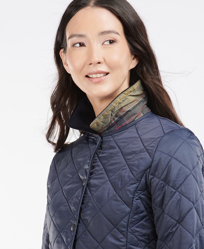 Veste Matelassée Barbour Steppjacke Deveron Polarquilt Bleu Femme | PBU-45565611