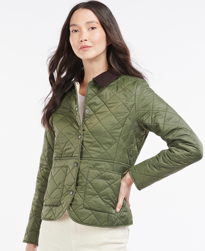 Veste Matelassée Barbour Steppjacke Deveron Polarquilt Vert Femme | QEL-93506521