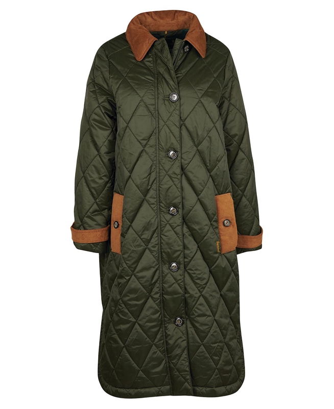 Veste Matelassée Barbour Silwick Vert Olive Femme | KRR-99402283