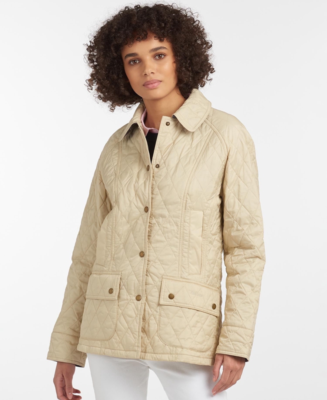 Veste Matelassée Barbour Summer Beadnell Blanche Femme | VVS-09088768