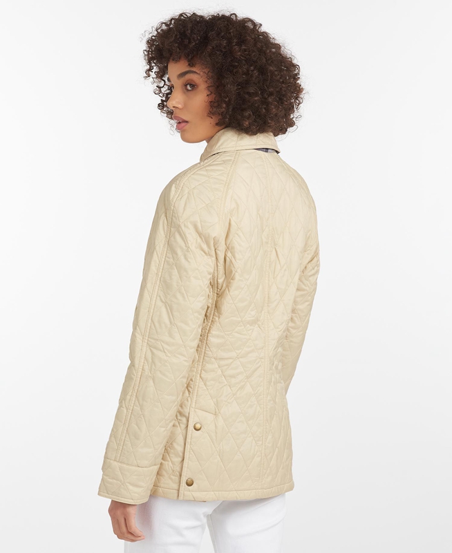 Veste Matelassée Barbour Summer Beadnell Blanche Femme | VVS-09088768