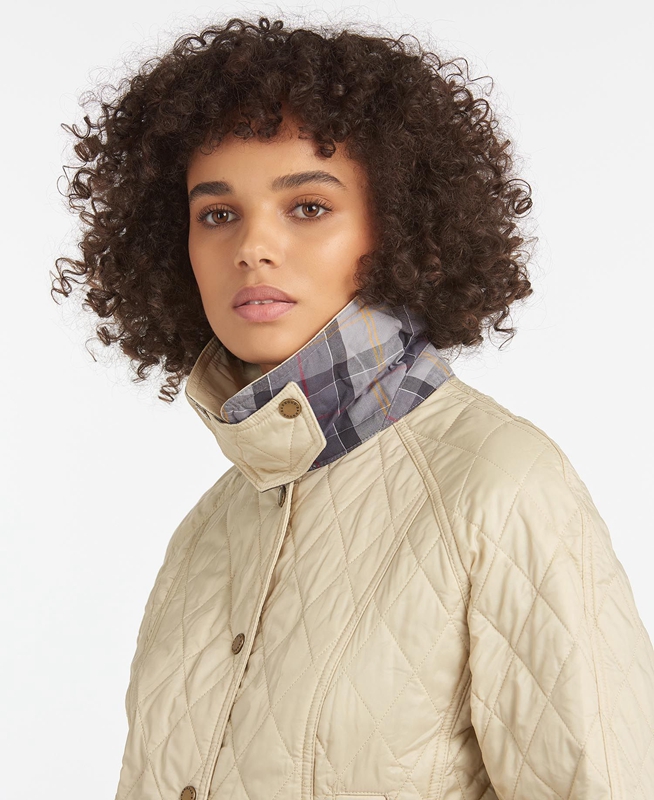 Veste Matelassée Barbour Summer Beadnell Blanche Femme | VVS-09088768