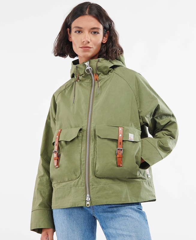 Vestes Décontractées Barbour x Ally Capellino Tip Vert Femme | AIZ-26764445