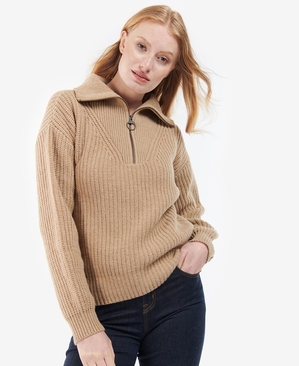 Chandails Barbour Stavia Knit Beige Femme | MRZ-49630275