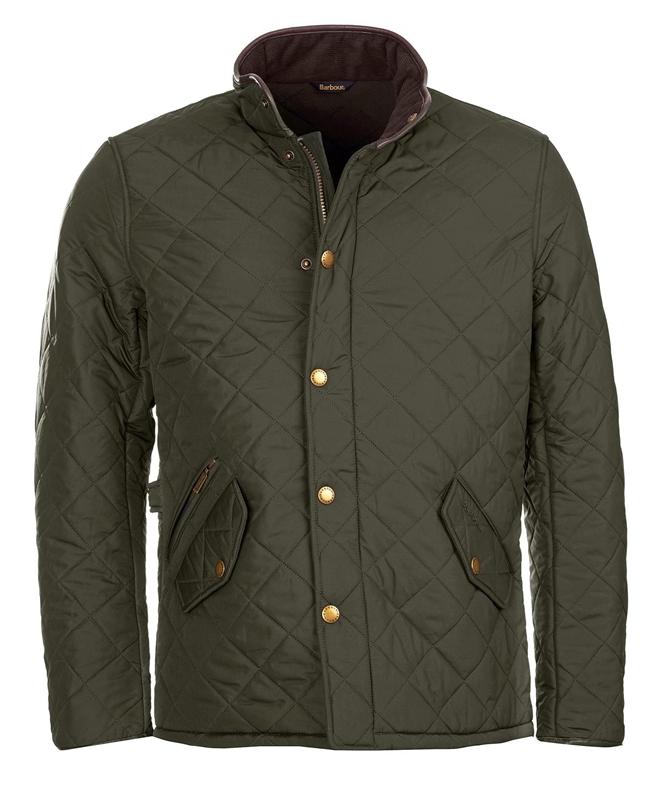 Veste Matelassée Barbour Powell Vert Olive Homme | SAD-68034739