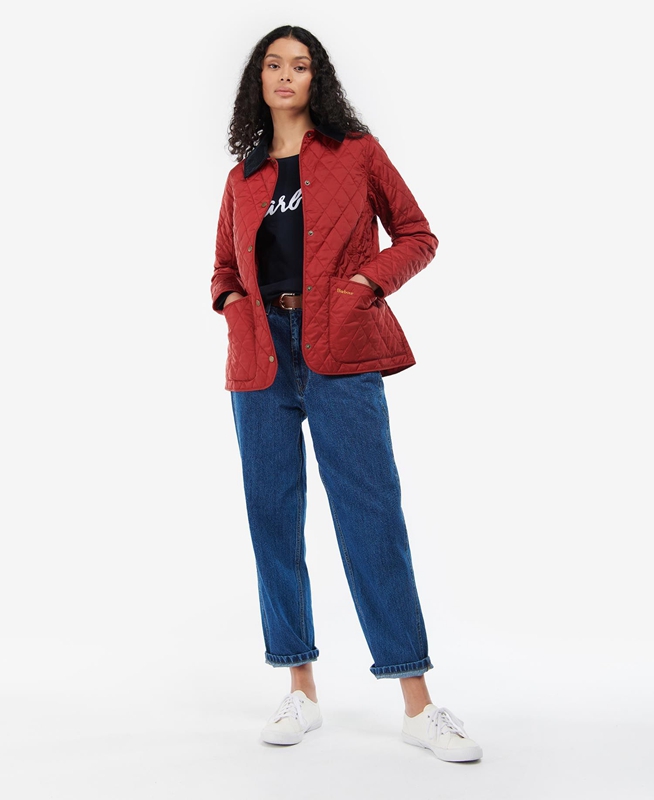 Veste Matelassée Barbour Annandale Rouge Femme | PKN-90561420