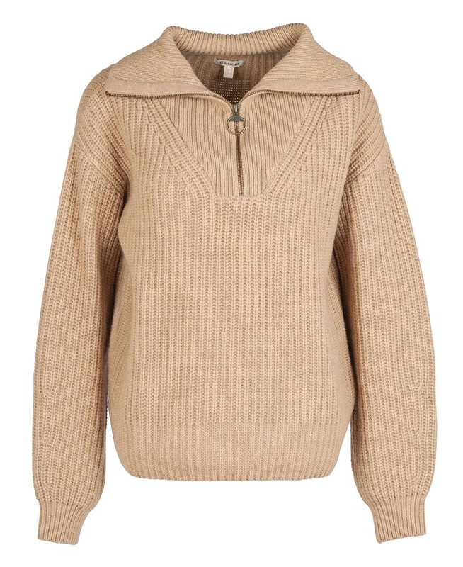 Chandails Barbour Stavia Knit Beige Femme | MRZ-49630275