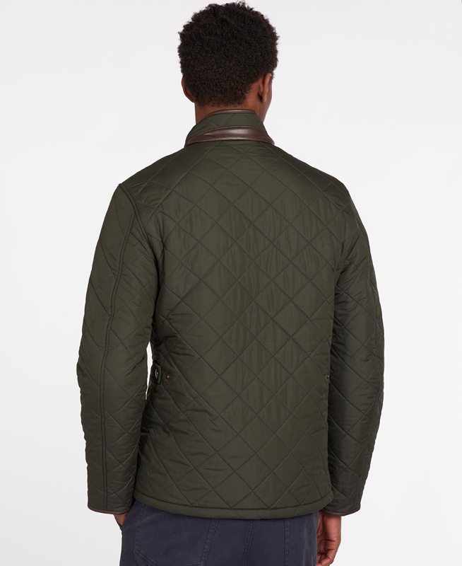 Veste Matelassée Barbour Powell Vert Olive Homme | SAD-68034739