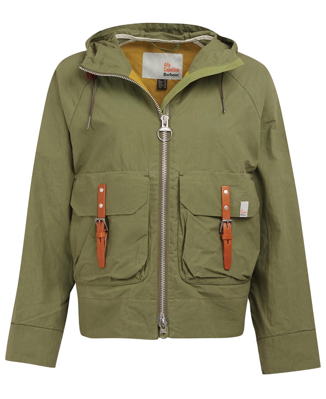 Vestes Décontractées Barbour x Ally Capellino Tip Vert Femme | AIZ-26764445