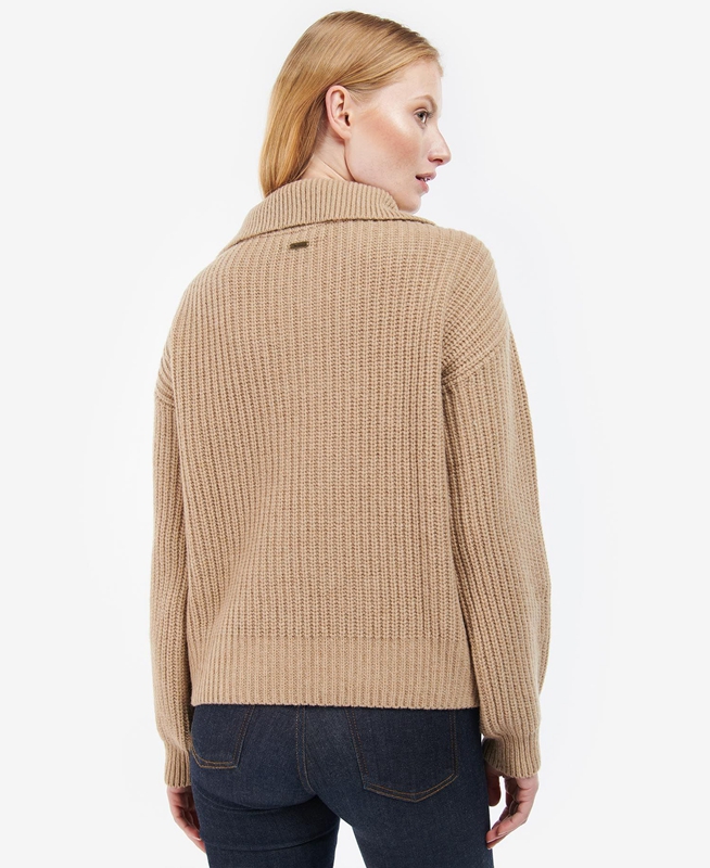 Chandails Barbour Stavia Knit Beige Femme | MRZ-49630275