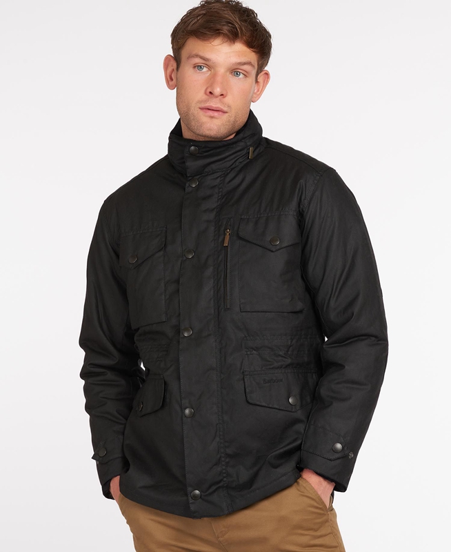 Veste Cirée Barbour Sapper Noir Homme | MZI-43740730