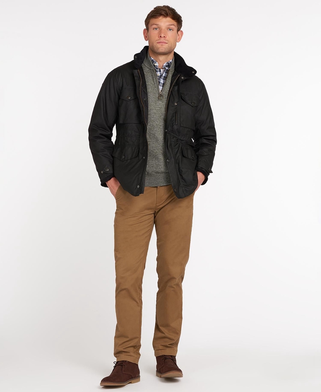 Veste Cirée Barbour Sapper Noir Homme | MZI-43740730