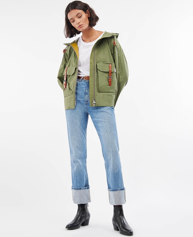 Vestes Décontractées Barbour x Ally Capellino Tip Vert Femme | AIZ-26764445