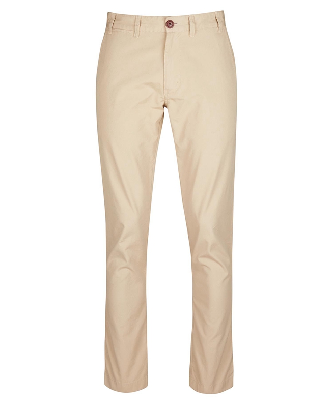 Pantalon Barbour Glendale Chino Beige Homme | ZEG-75023322