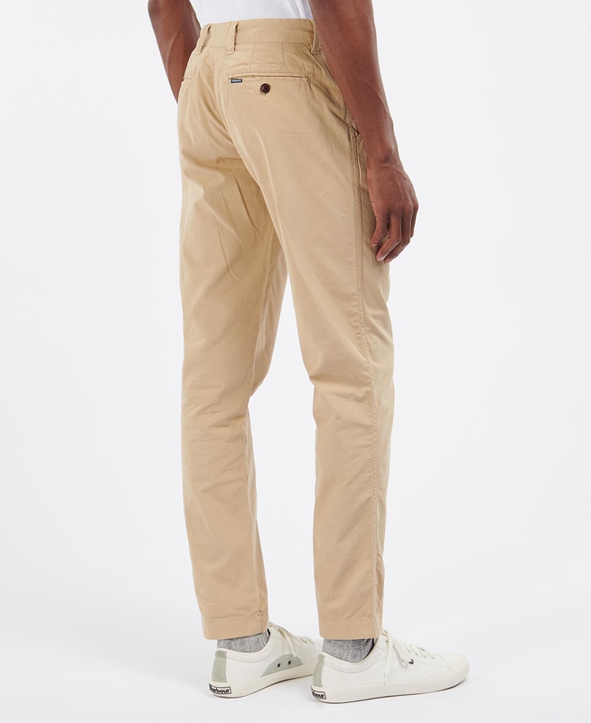 Pantalon Barbour Glendale Chino Beige Homme | ZEG-75023322