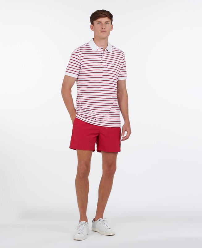 Pantalon Barbour Essential Logo 5'' Swim Rouge Homme | CYW-35647074