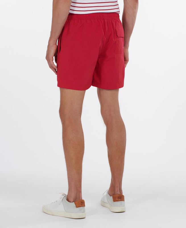 Pantalon Barbour Essential Logo 5'' Swim Rouge Homme | CYW-35647074