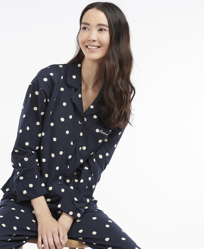 Vêtement De Nuit Barbour Dotty PJ Set Bleu Marine Femme | FAJ-87710510