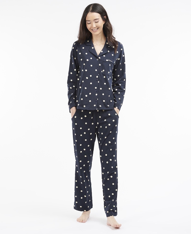 Vêtement De Nuit Barbour Dotty PJ Set Bleu Marine Femme | FAJ-87710510