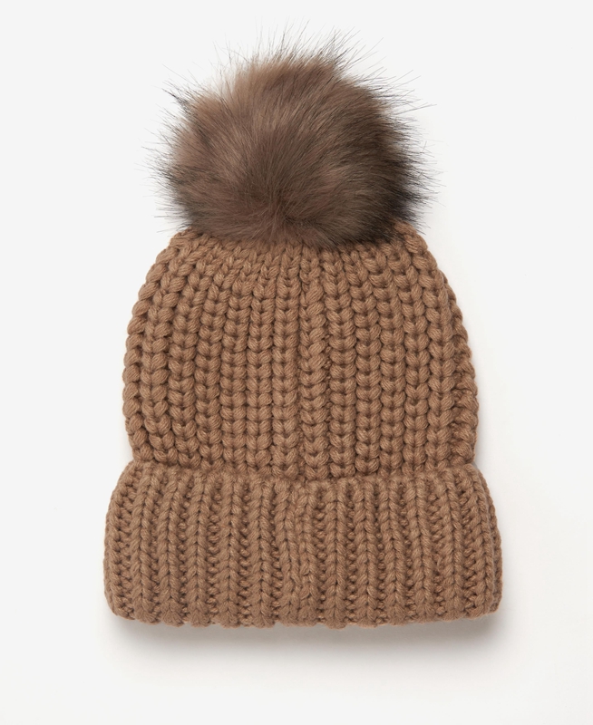 Chapeaux Barbour Beanie Saltburn Beige Femme | YTR-46243861