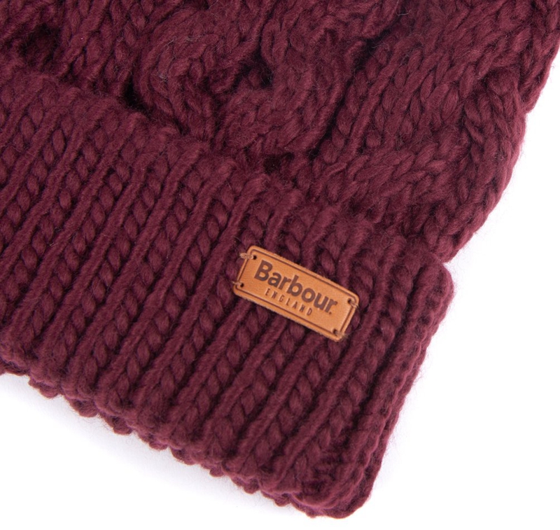 Chapeaux Barbour Beanie Penshaw Cable Violette Femme | EYW-06195324