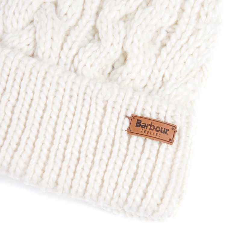 Chapeaux Barbour Beanie Penshaw Cable Blanche Femme | DNY-33179893