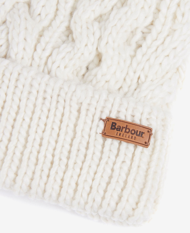 Chapeaux Barbour Beanie Penshaw Cable Blanche Femme | DNY-33179893