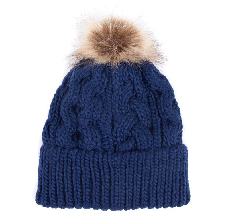 Chapeaux Barbour Beanie Penshaw Cable Bleu Femme | HXG-96202590