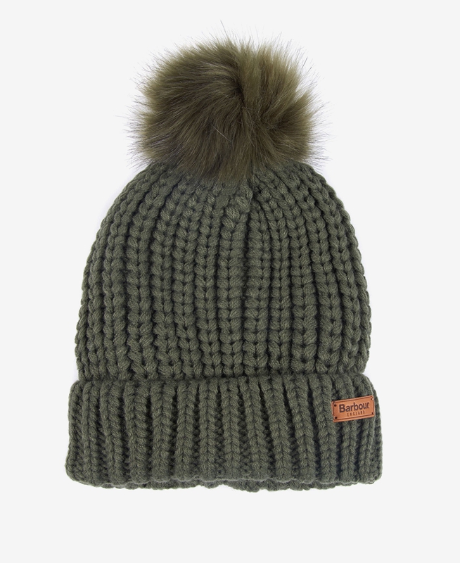 Chapeaux Barbour Beanie Saltburn Vert Femme | KIO-43279564