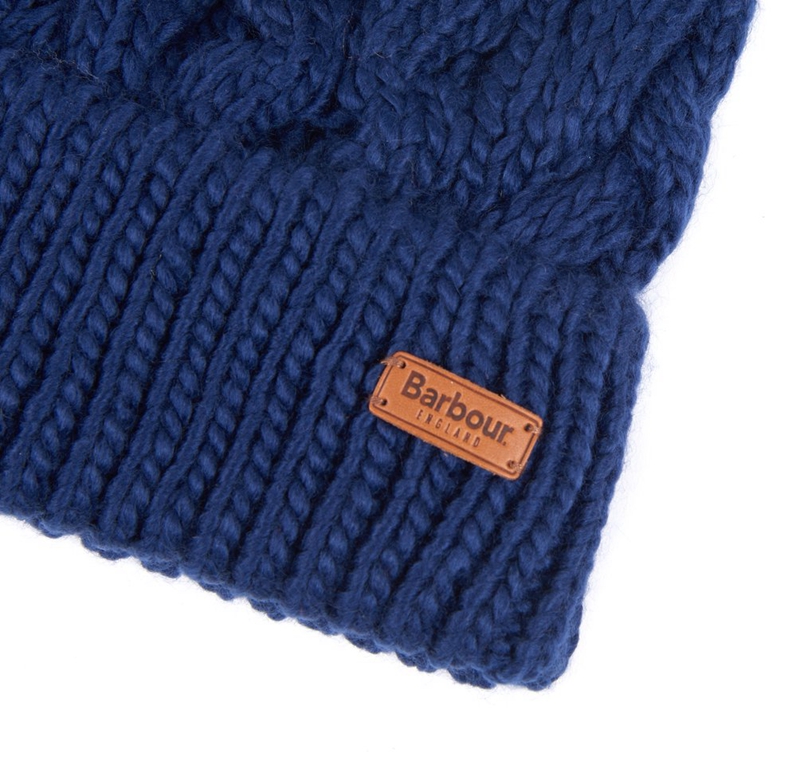 Chapeaux Barbour Beanie Penshaw Cable Bleu Femme | HXG-96202590