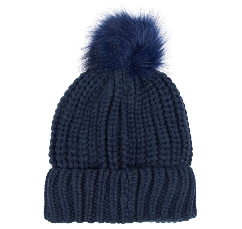 Chapeaux Barbour Beanie Saltburn Bleu Femme | UJR-49335161