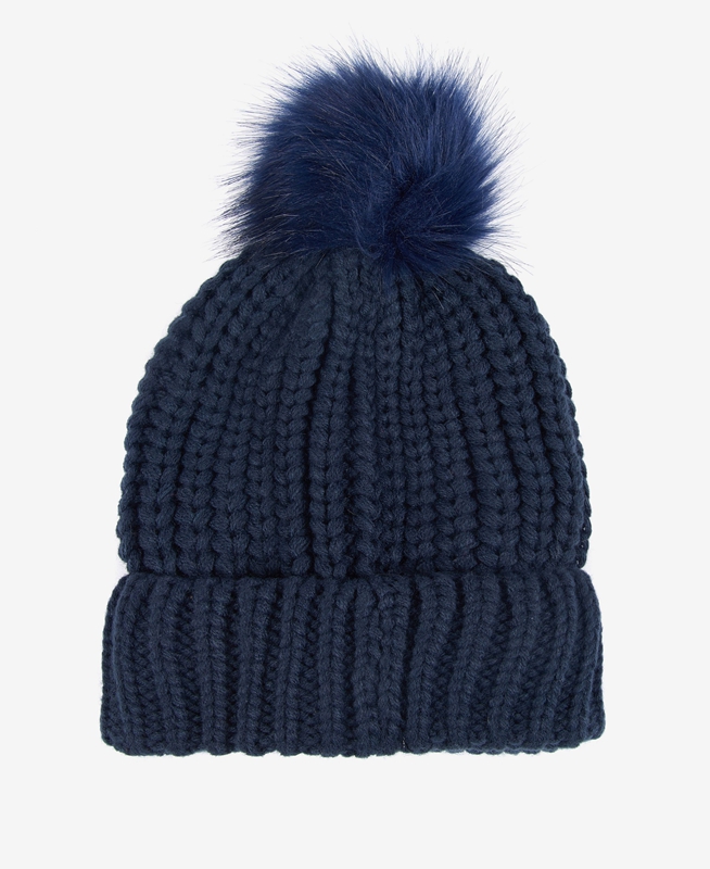 Chapeaux Barbour Beanie Saltburn Bleu Femme | UJR-49335161