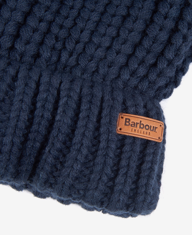 Chapeaux Barbour Beanie Saltburn Bleu Femme | UJR-49335161