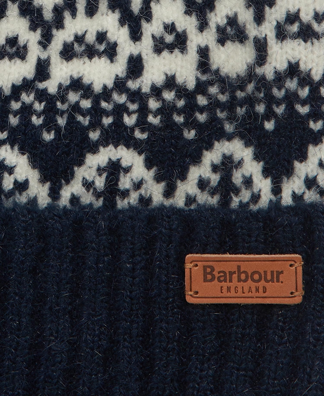 Chapeaux Barbour Beanie Alpine Fair Isle Pom Bleu Marine Femme | WKY-37540170