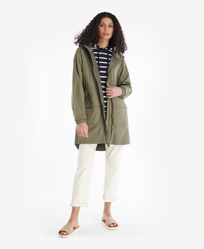 Vestes Décontractées Barbour Sea Daisy Showerproof Vert Olive Femme | TBK-22628627