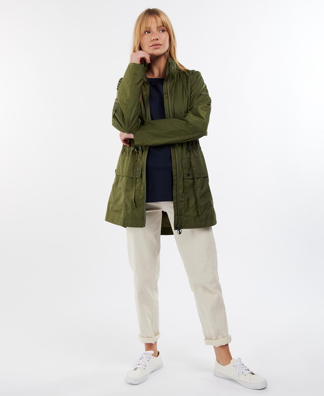 Vestes Décontractées Barbour Campion Showerproof Vert Femme | ICI-59044184