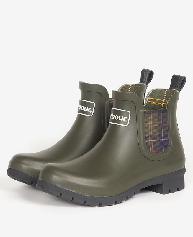 Bottes Barbour Kingham Vert Olive Femme | WTU-39293317