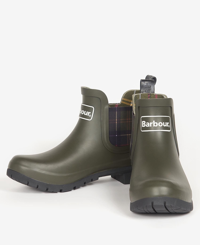 Bottes Barbour Kingham Vert Olive Femme | WTU-39293317