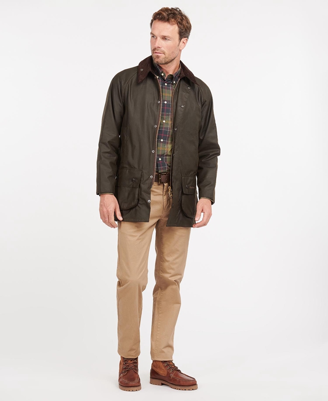 Veste Cirée Barbour Classiche Beaufort? Vert Olive Homme | UIV-02534080