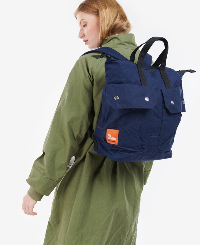 Sacs Barbour x Ally Capellino Ben Backpack Bleu Femme | JXV-66807521