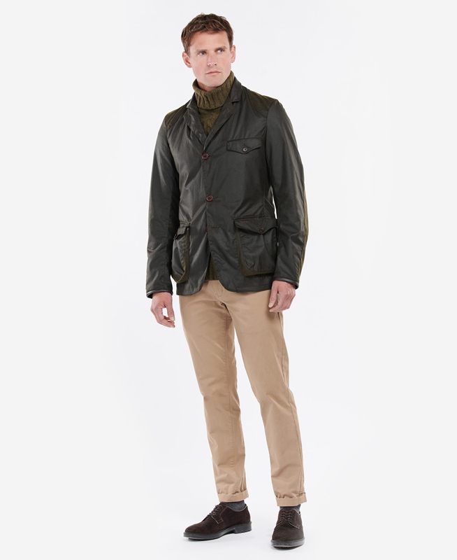 Veste Cirée Barbour Beacon Sports Vert Olive Homme | GIV-62632668